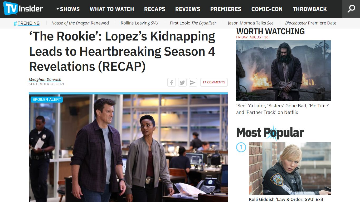 'The Rookie': Lopez's Kidnapping Leads to Heartbreaking Season 4 ...